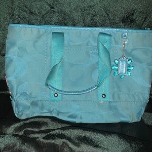 Vintage Teal Coach Purse
